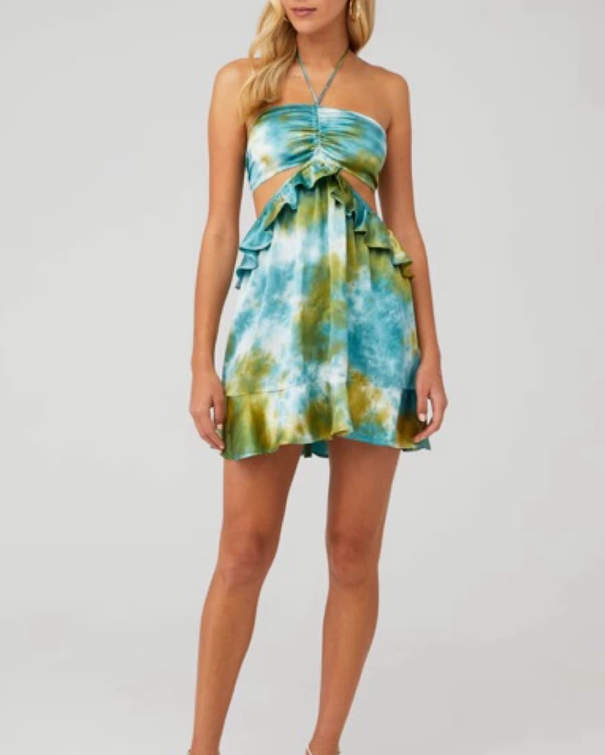 Vibrant Tie-Dye Mini Dress - Image 1