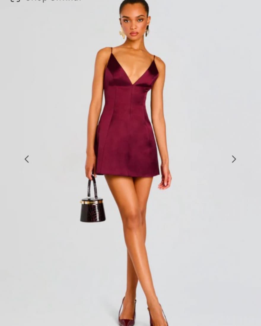 Stunning Holiday Satin Mini Dressd - Image 1
