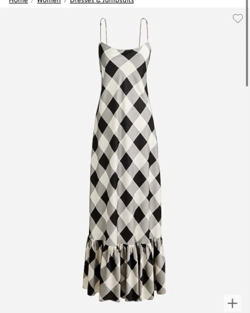Gingham Maxi Slip Dress - Image 1