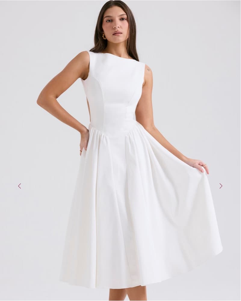 House of CB: “cindy” backless midi Dress - Image 2