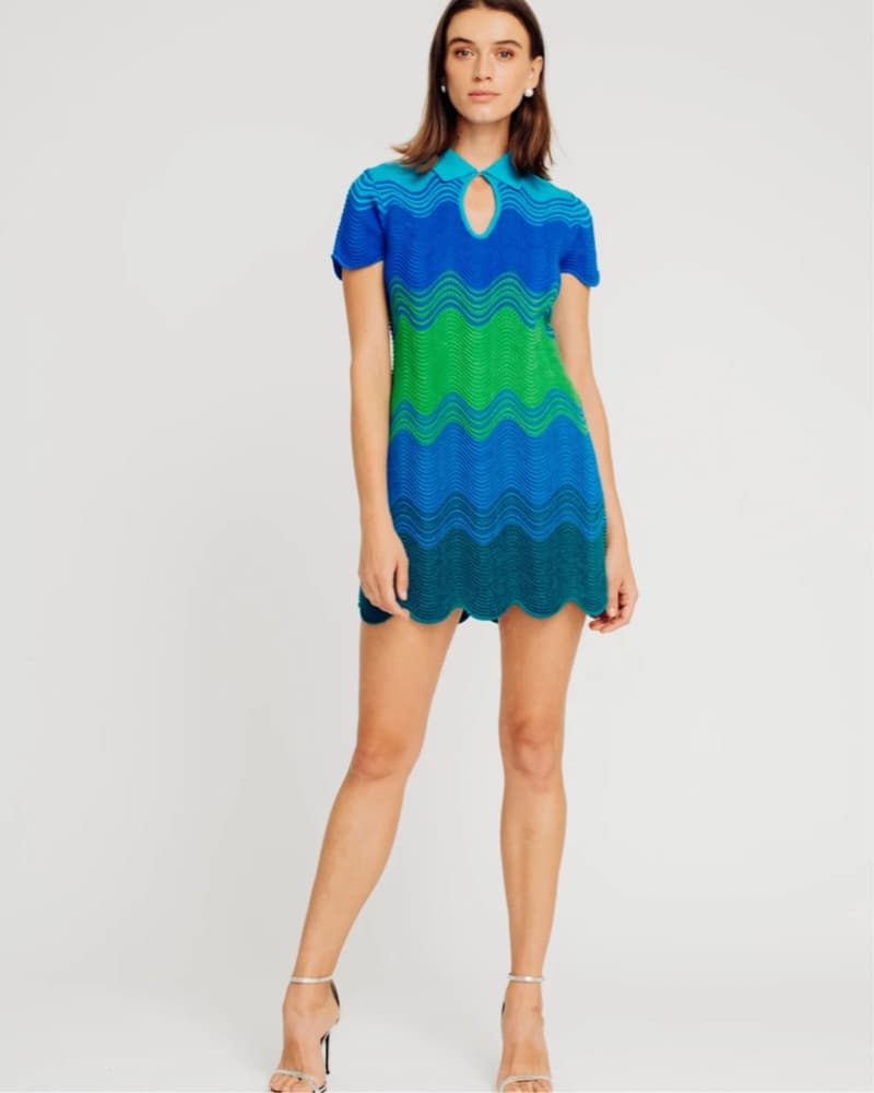 Collared woven style mini dress - Image 2