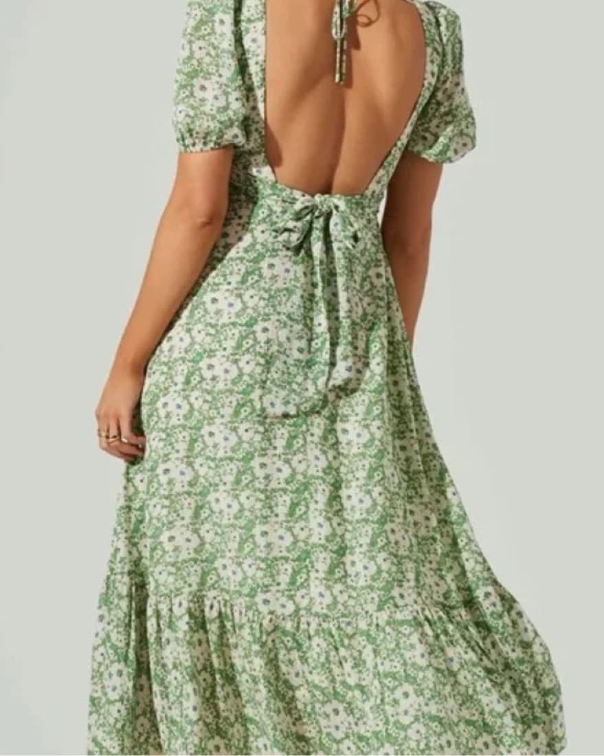 ASTR twist bust tie back midi dress - Image 2