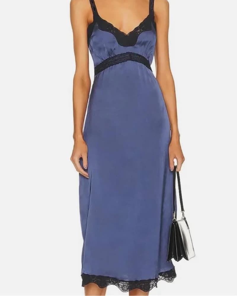 LoveShackFancy Navy Lace Dress - Image 1