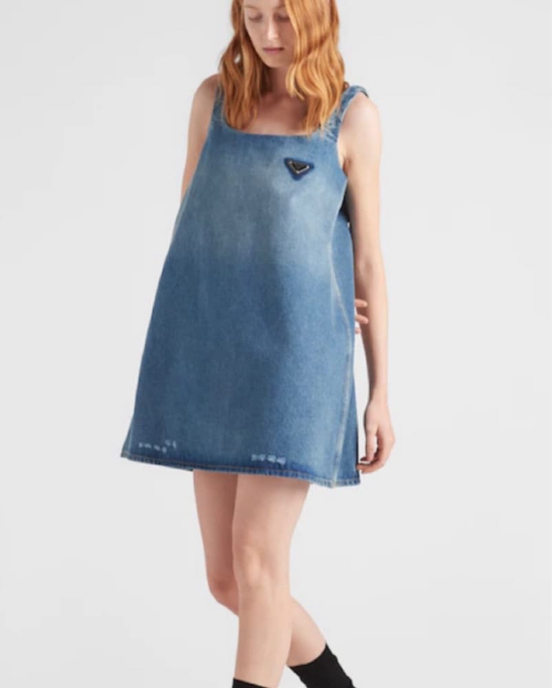 Prada Denim Mini Dress - Image 1