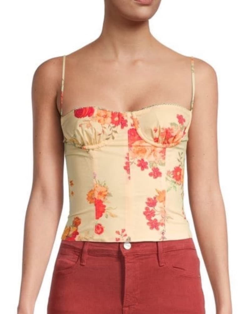 WeWoreWhat Butter Yellow Corset - Image 1