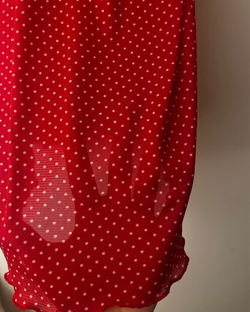 Vintage Red Polka Dot Slip Dress   - Image 3
