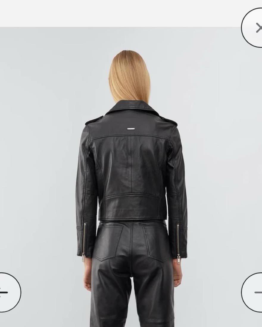 Deadwood Joan Leather Biker Jacket - Image 6