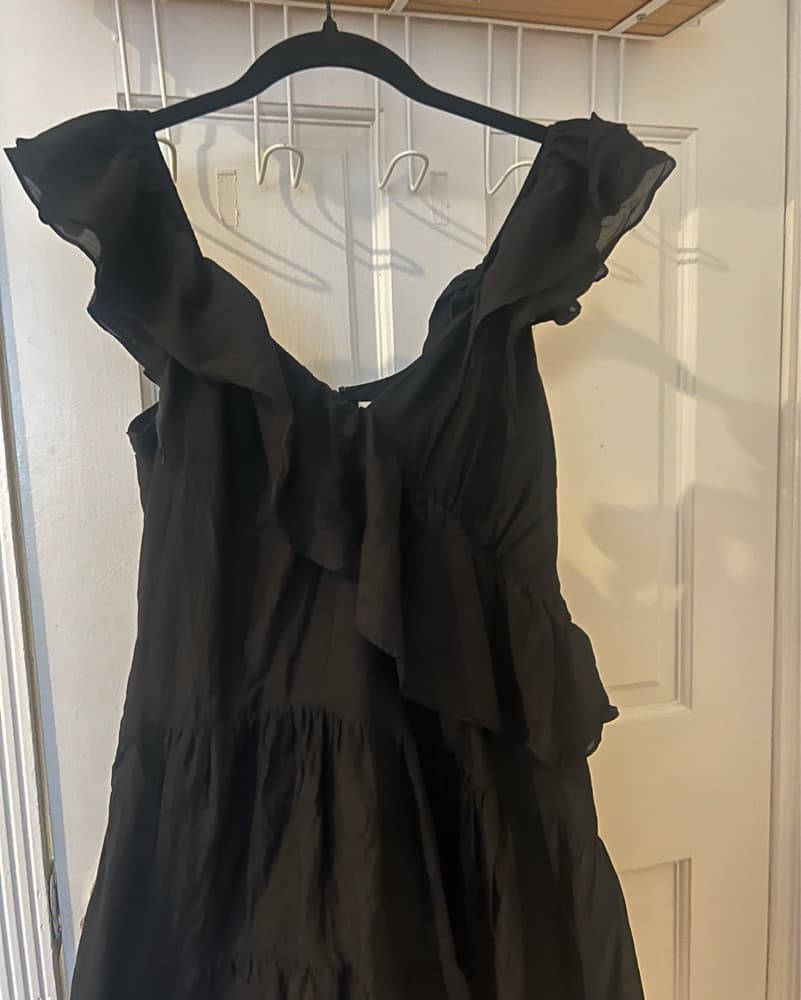 Cinq A Sept Black Mini Ruffle Dress  - Image 1
