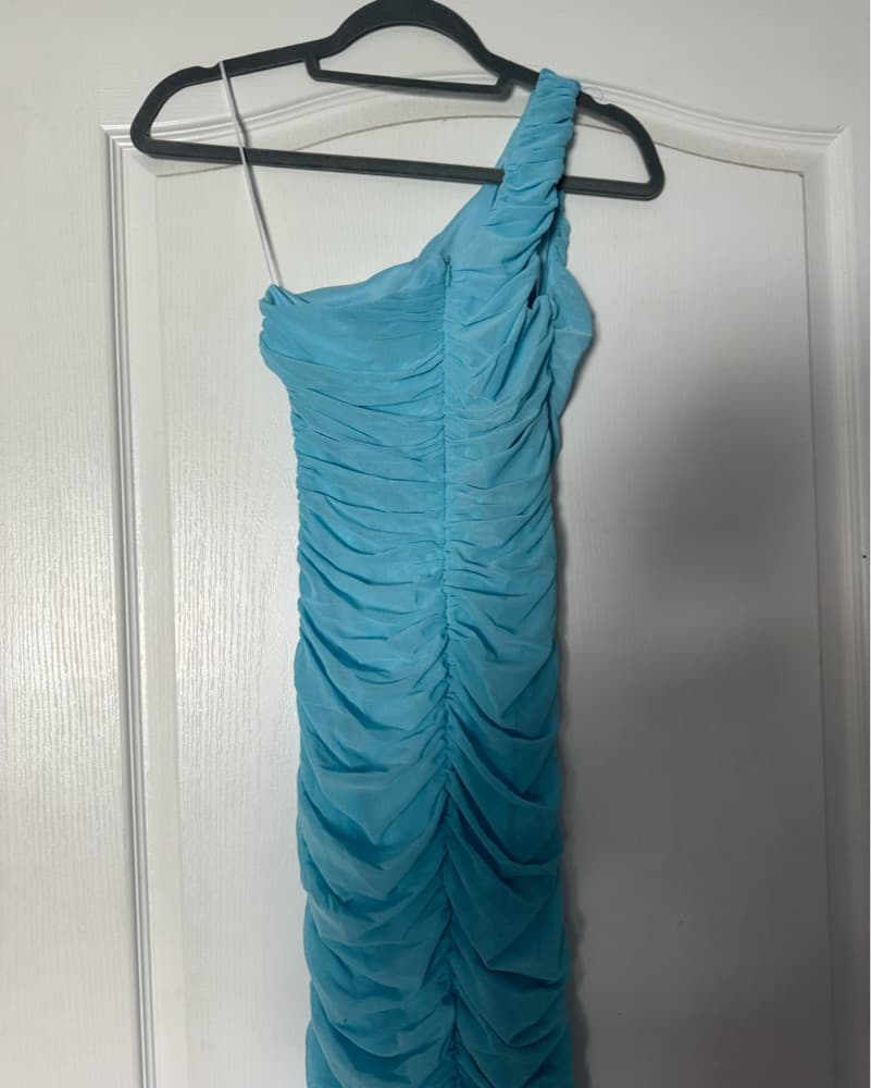 One Shoulder Blue Maxi Dress Hello Molly - Image 5
