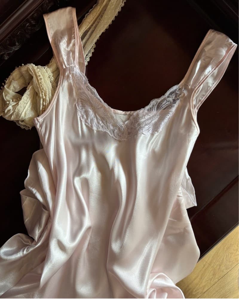 Satin Lace Nightgown - Image 3