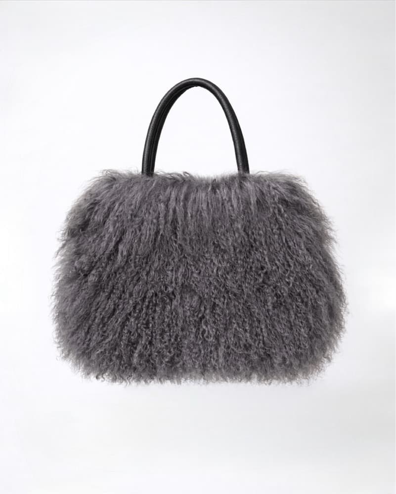 Overland Regina Tibetan Grey Fur Bag - Image 1