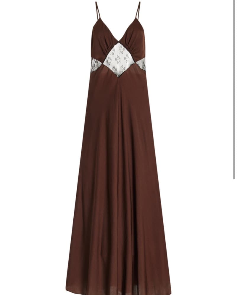 Lace & Satin Maxi Dress - Image 1