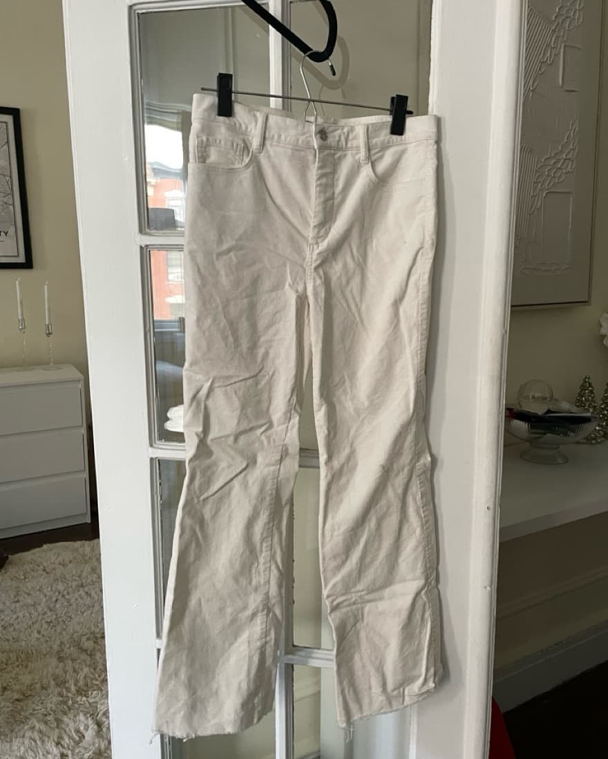 Wide-Leg White Corduroy Pant  - Image 5