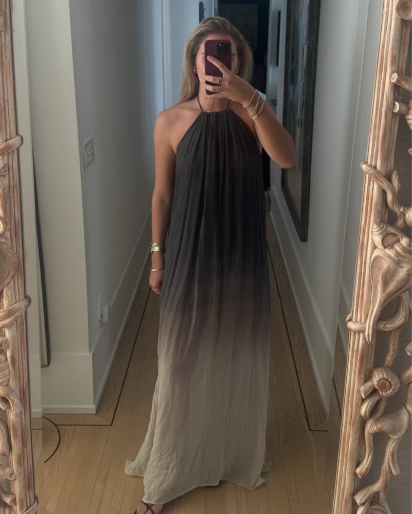 Vintage Grey Maxi Dress  - Image 1