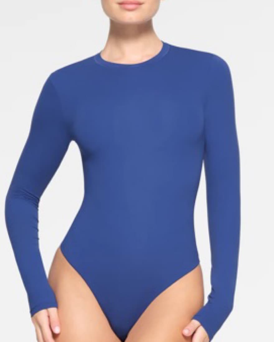 Skims Long Sleeve Crew Neck Bodysuit - Image 3