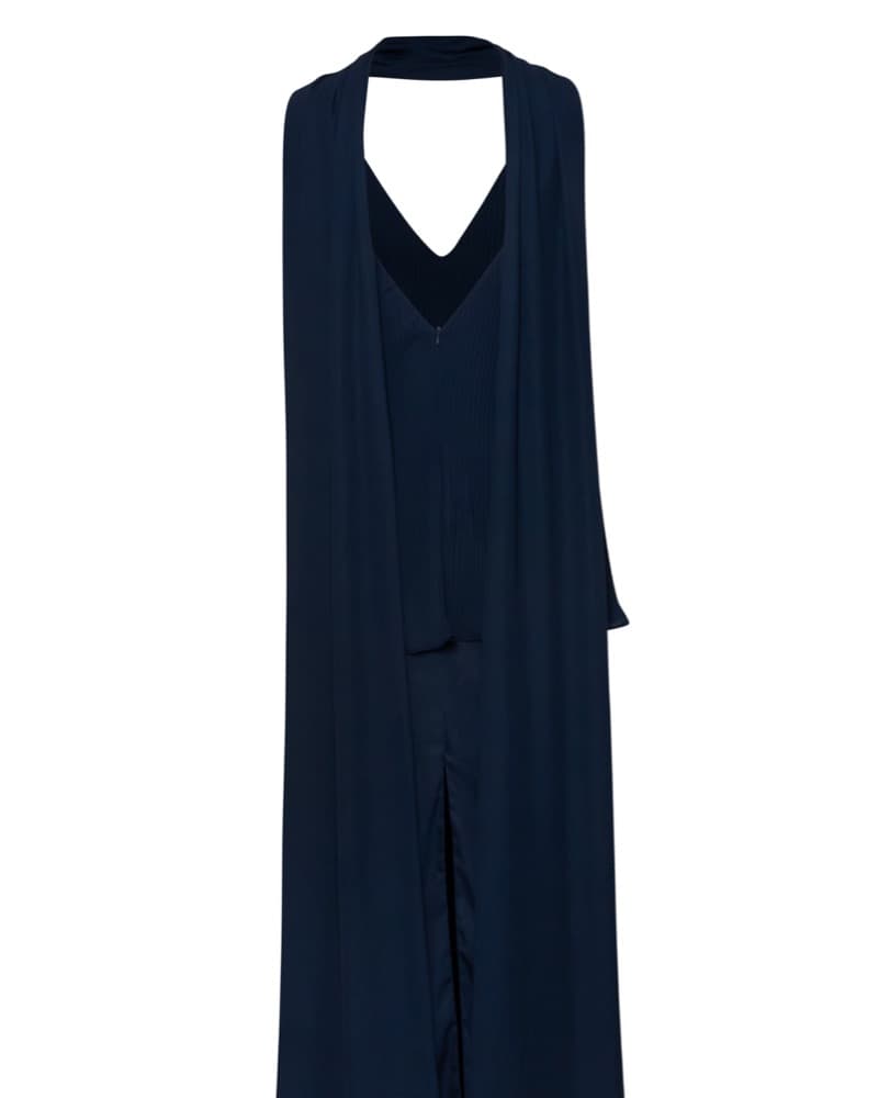 Navy Pleated Maxi Dress Baobab  - Image 3
