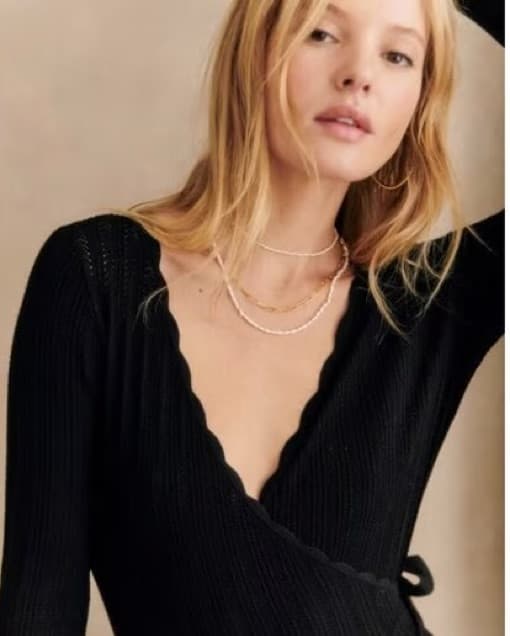 Sézane Cecelia Knit Warp Dress - Image 2