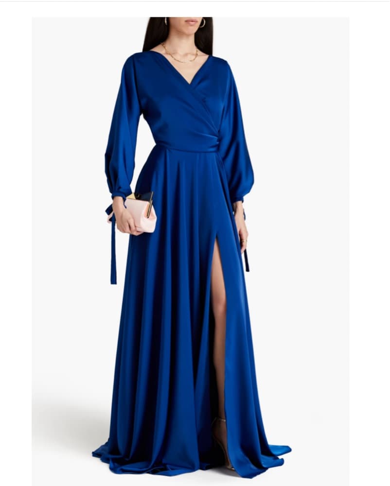 Rhea Costa June Draped Satin Gown - Image 2