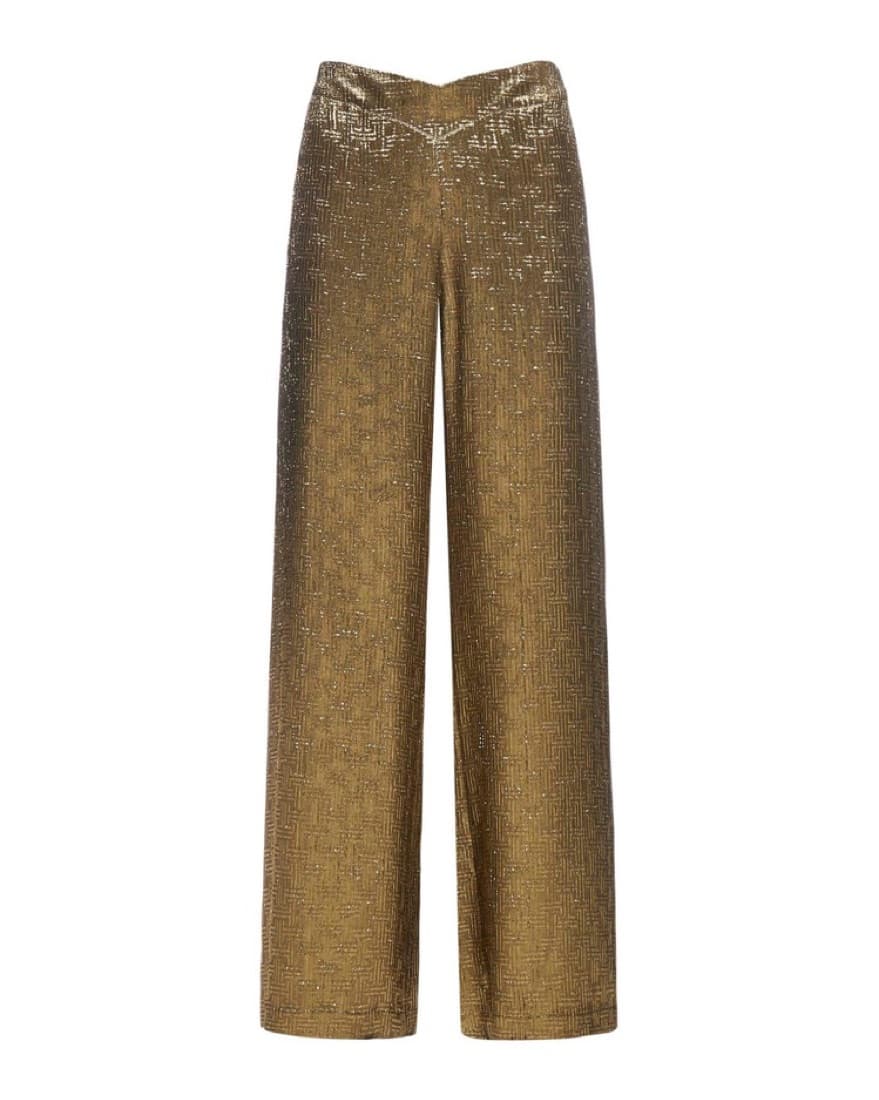 Metallic Wide Leg Pants - Image 1