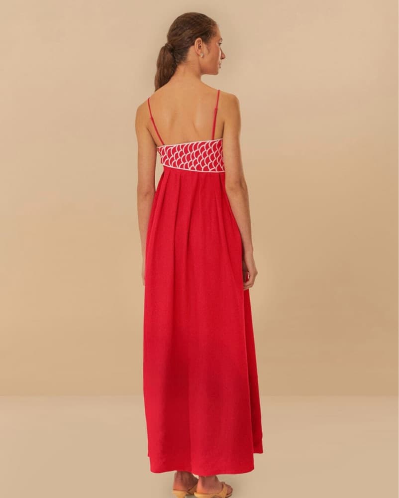 Farm Rio Red Fish Top Maxi dress - Image 3