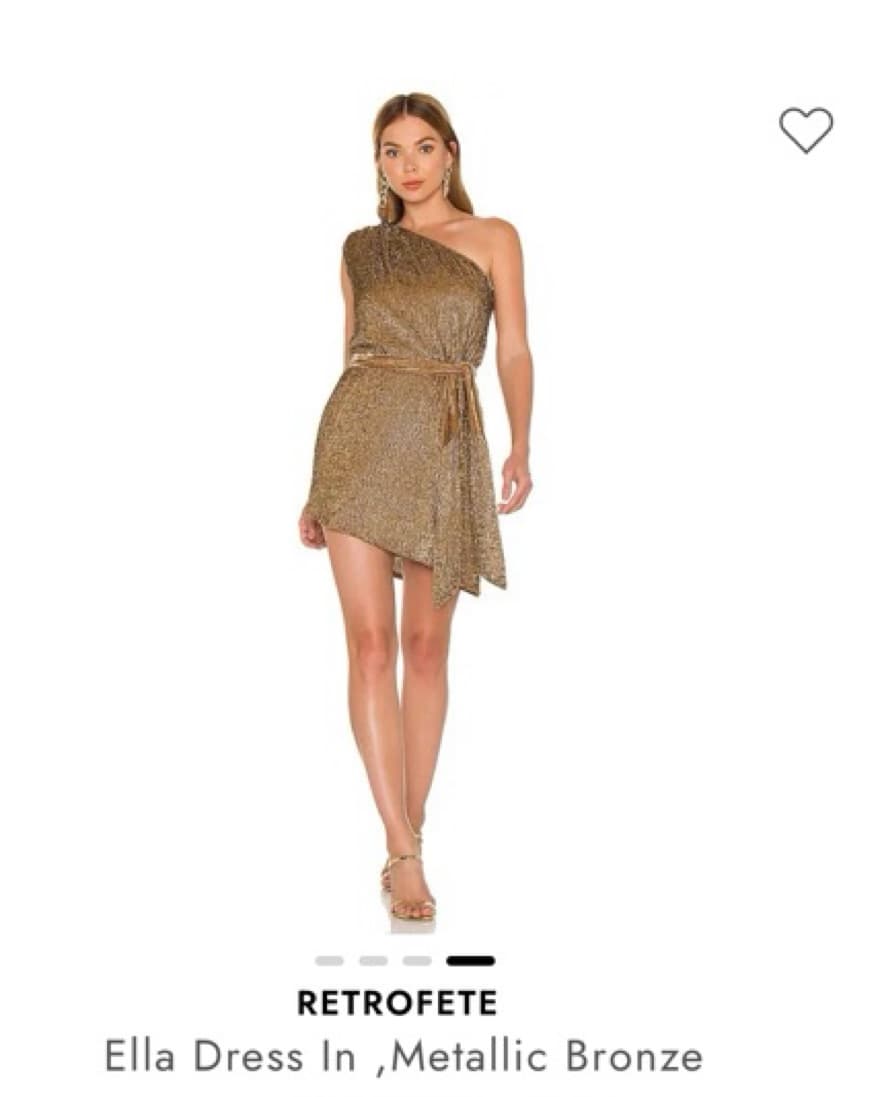 Retrofete Ella Dress in Metallic Bronze - Image 1