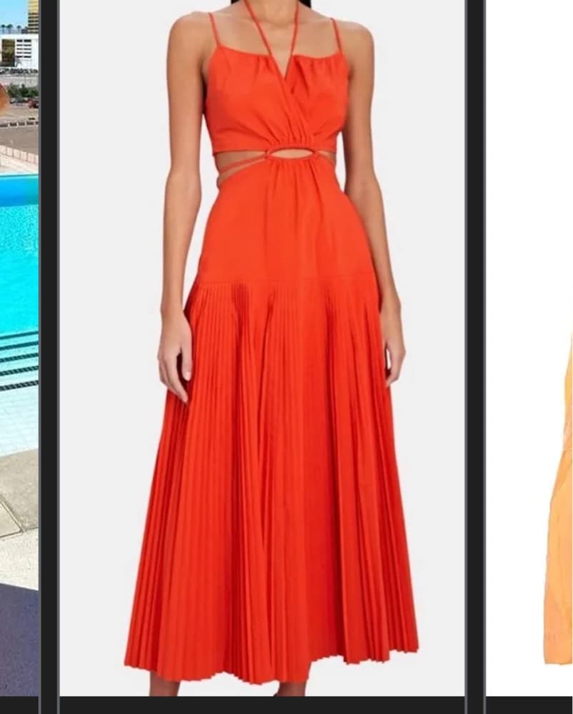 Jonathan Simkhai Orange Gown  - Image 1