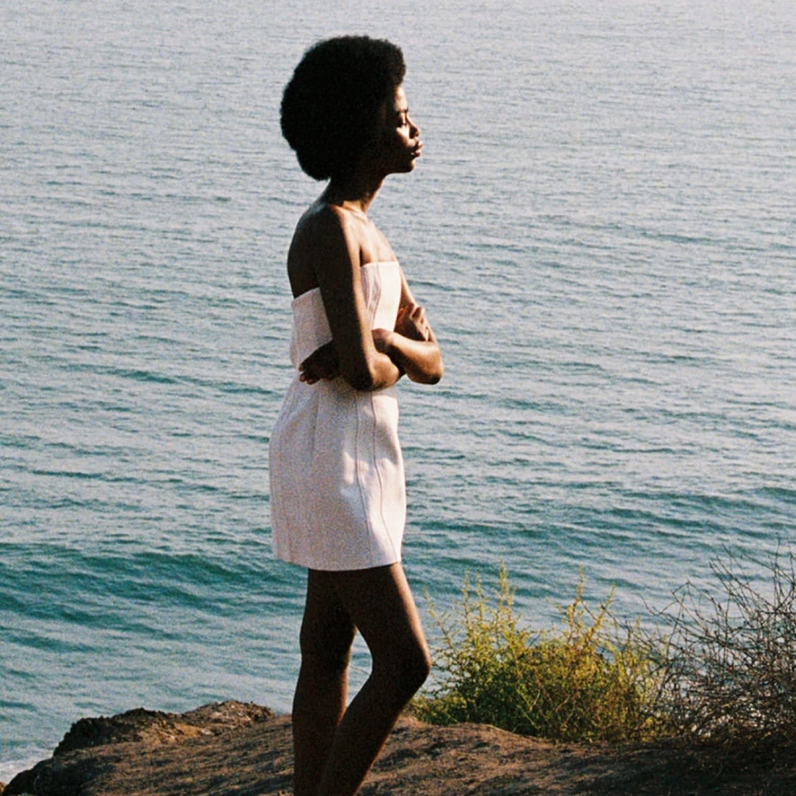 ALC White Strapless Mini Dress - Image 3