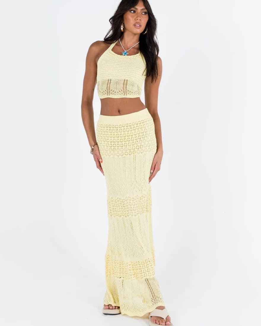 Yellow Princess Polly Halter & Skirt Set - Image 1