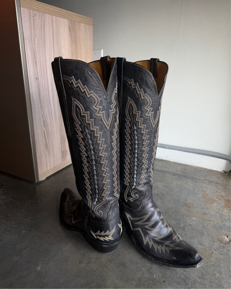 Lucchese Priscilla Black Cowboy Boots - Image 5