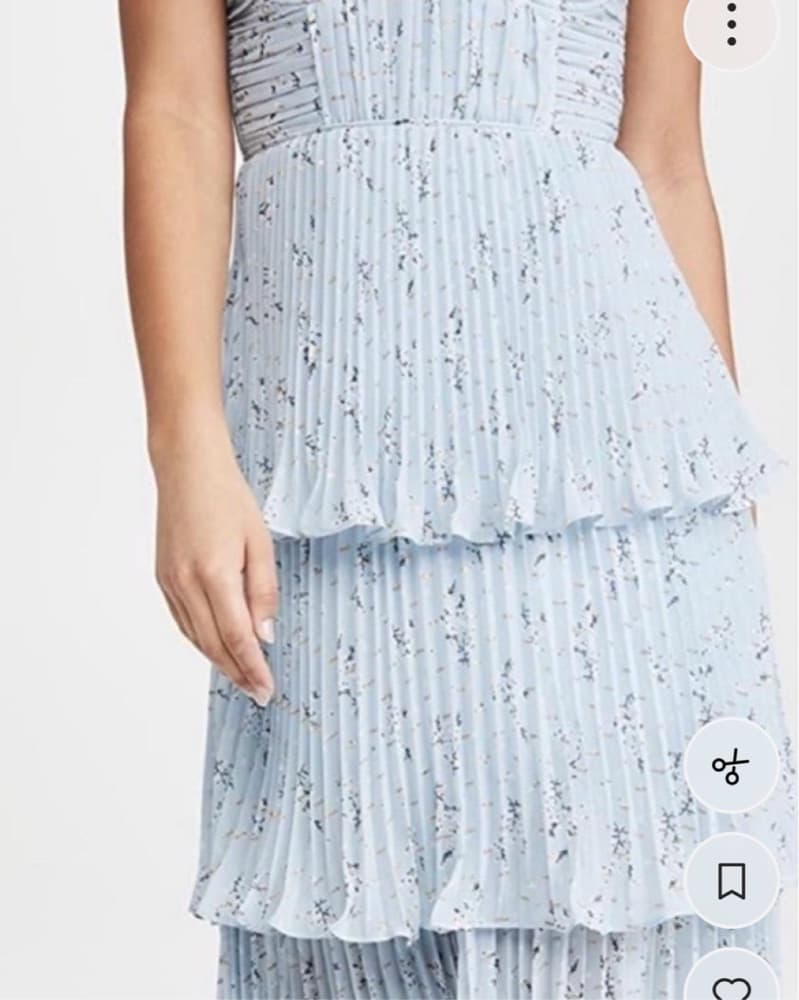 Self-Portrait Light Blue Dress - Image 4