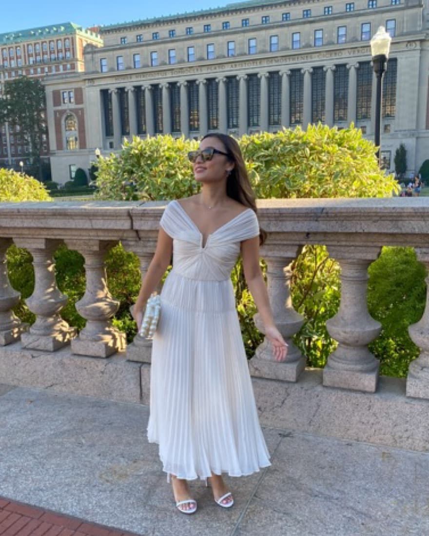 Self Portrait Pleated Off Shoulder Dress - Image 1