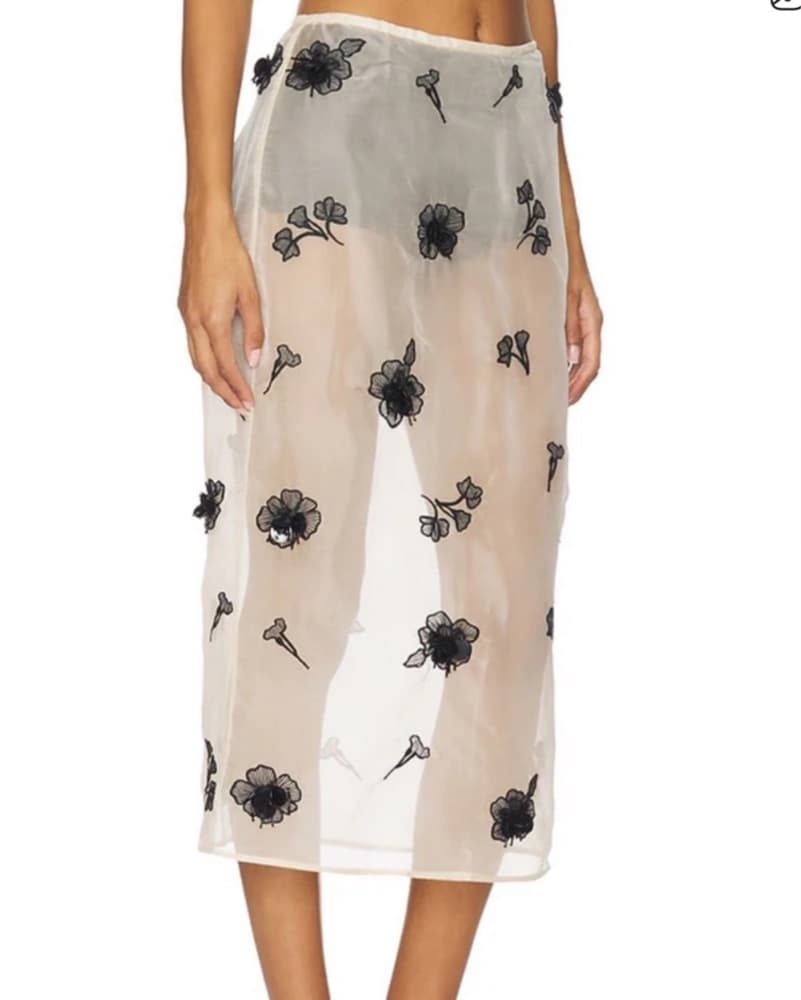 L’Academie Sheer Midi Skirt  - Image 3