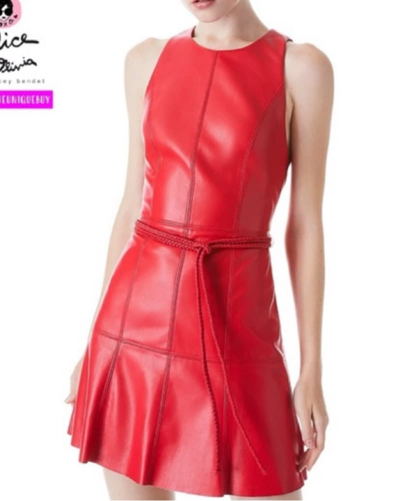 Red Leather Dress - Image 1