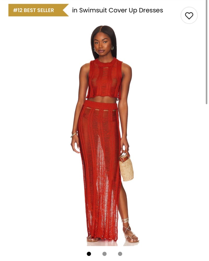 Burnt Orange Knit Two-Piece Set - Image 1