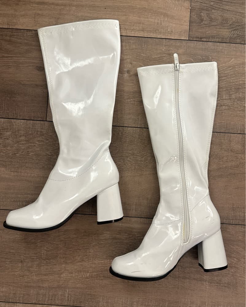 White Gogo Boots - Image 1