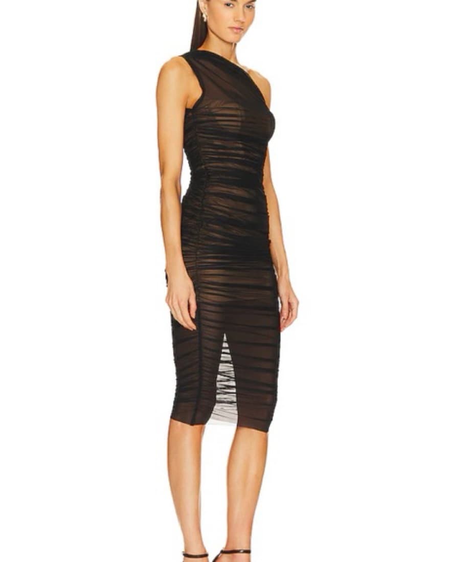 Michael Costello One Shoulder Midi Dress - Image 2