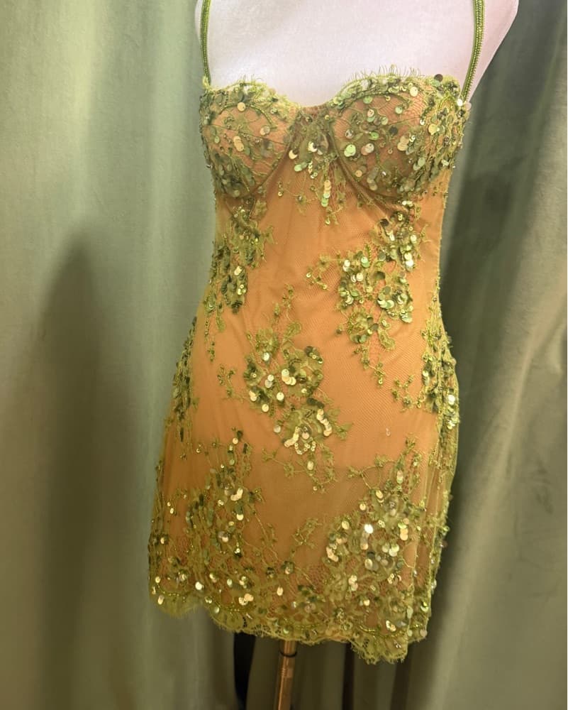 Retrofete Lace Sequined Dress - Image 3