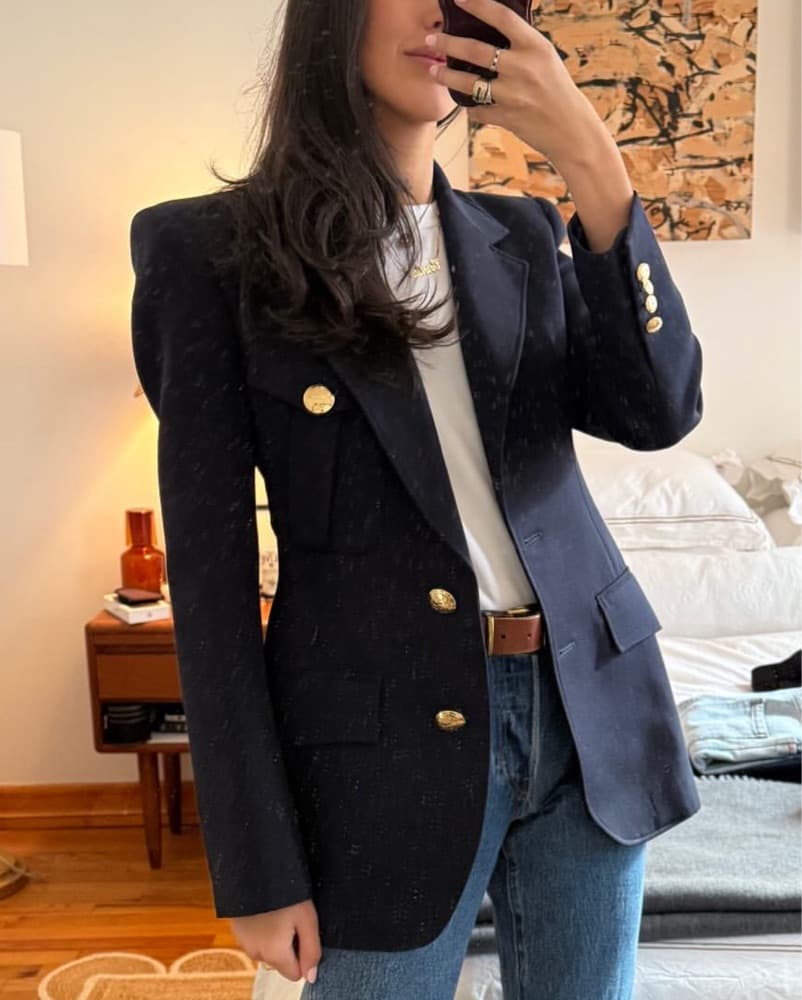 Alexander McQueen Navy Blazer - Image 2