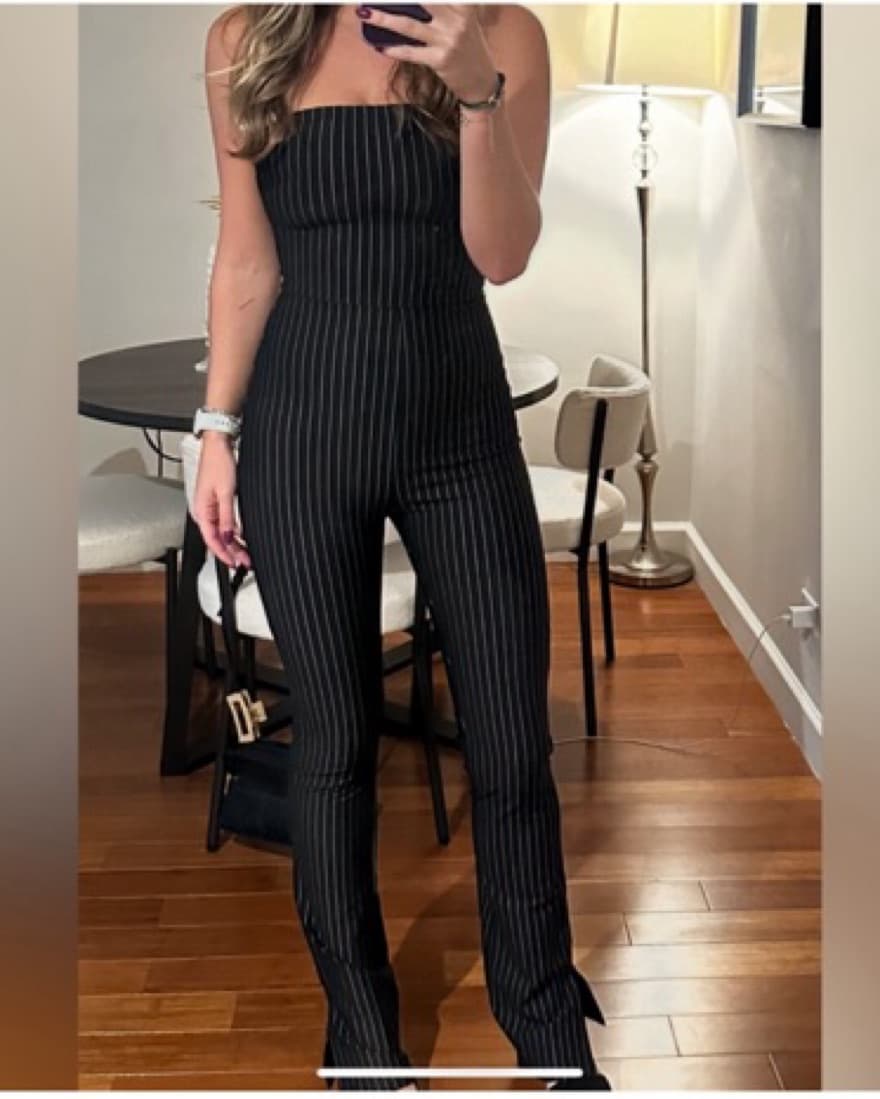 Superdown Pinstripe Jumpsuit - Image 2