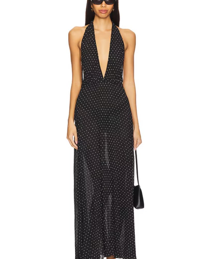 Lioness District Maxi Dress In Polka Dot - Image 1