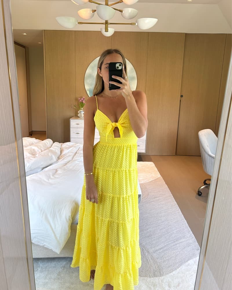 ALICE + OLIVIA  Minka Tie-Front Maxi Dre - Image 1