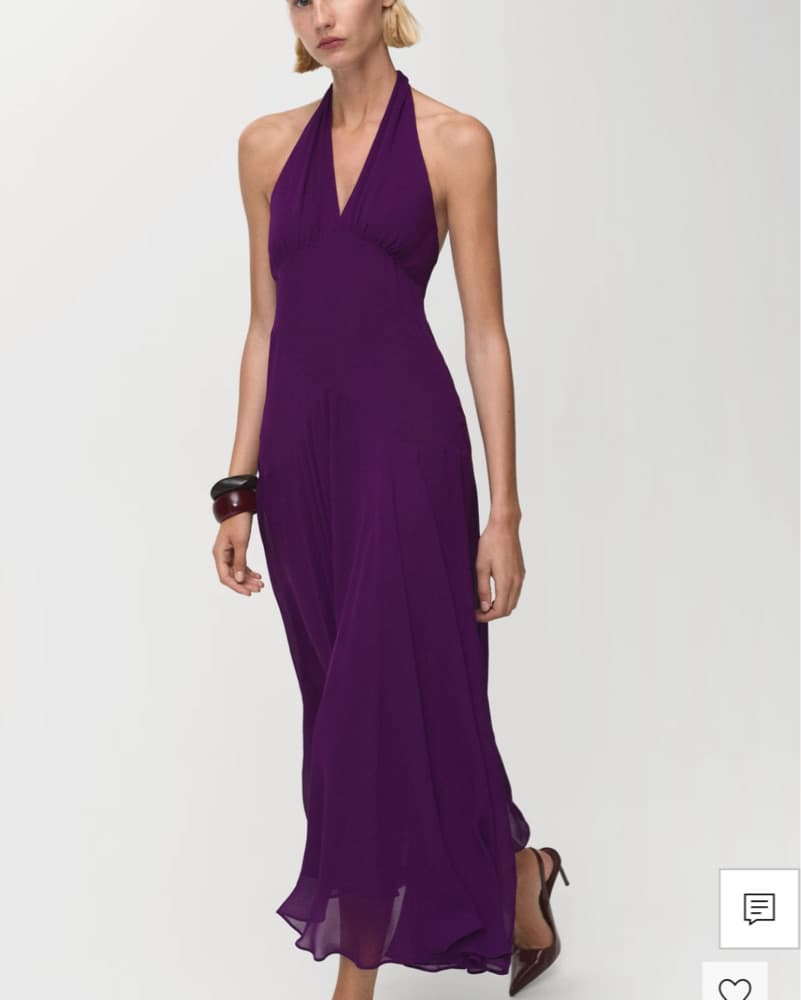 Mango Purple Halter Dress - Image 2
