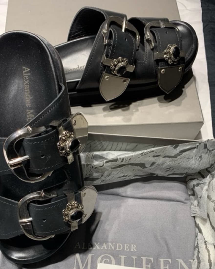 Alexander McQueen Buckled Platform Sanda - Image 3