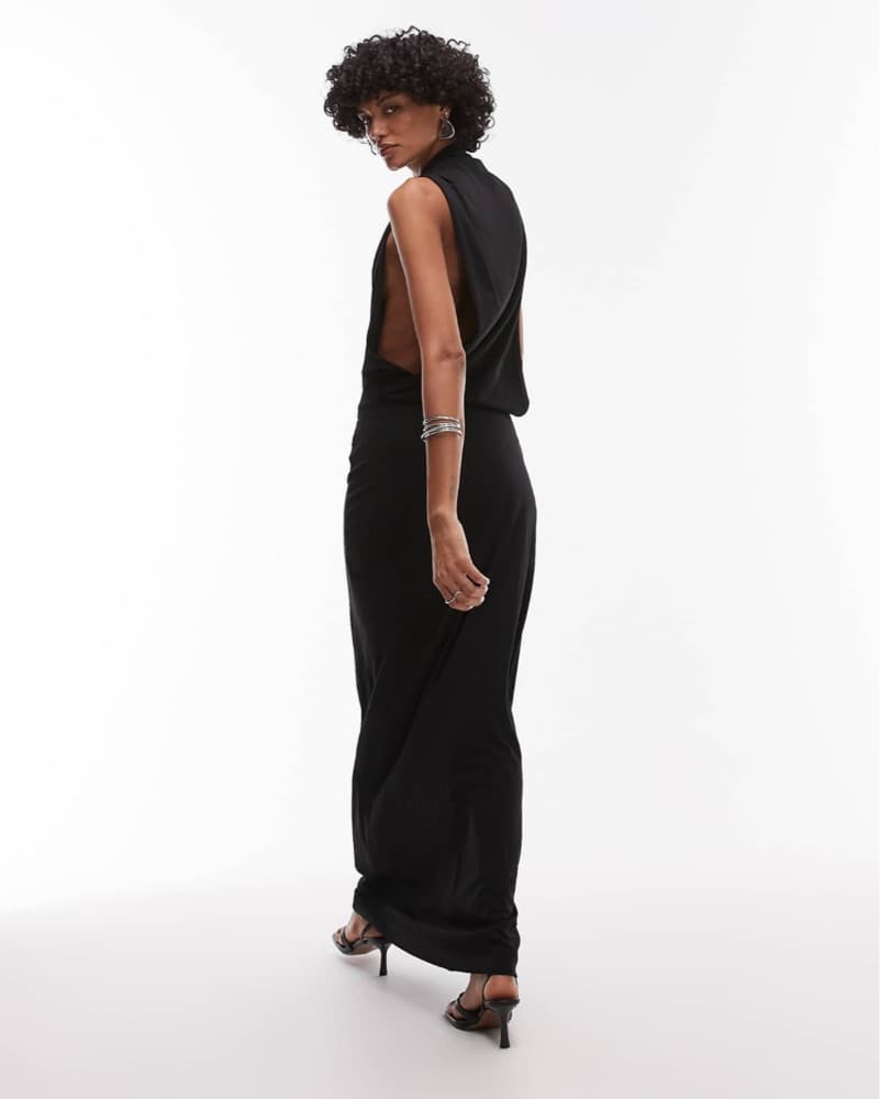 Elegant Black Maxi Dress - Image 3