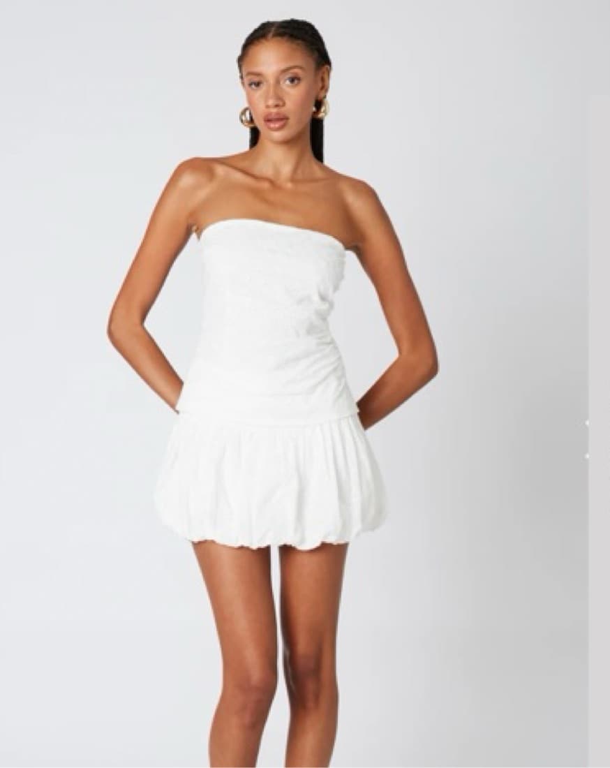 White Bubble Skirt - Image 2
