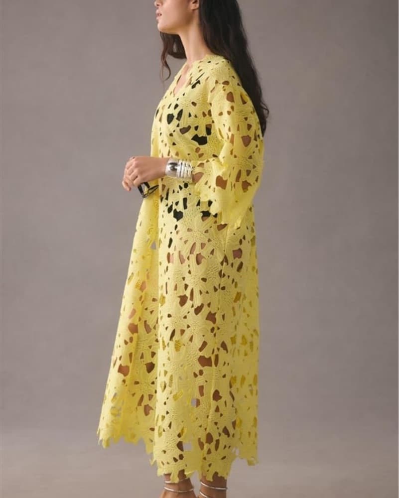Yellow Lace Dress - Image 2