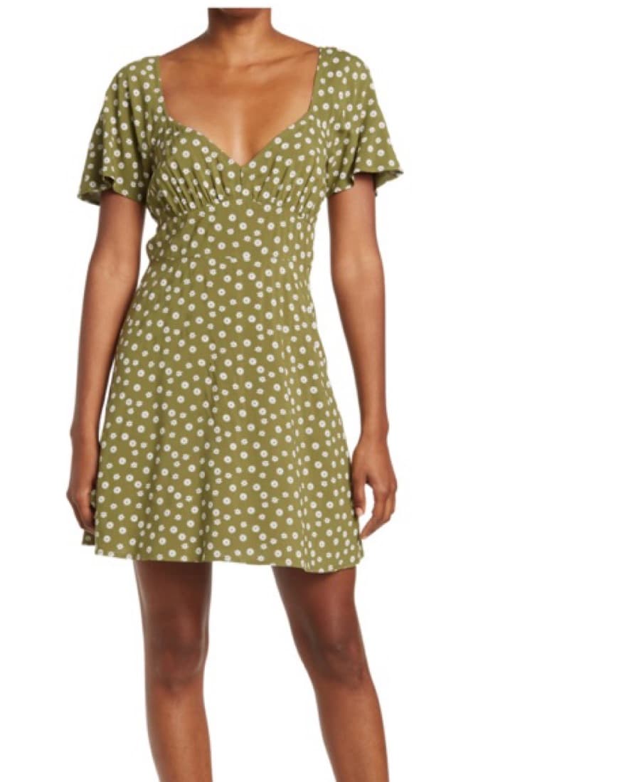 Olive Short Sleeve Dress - Image 1