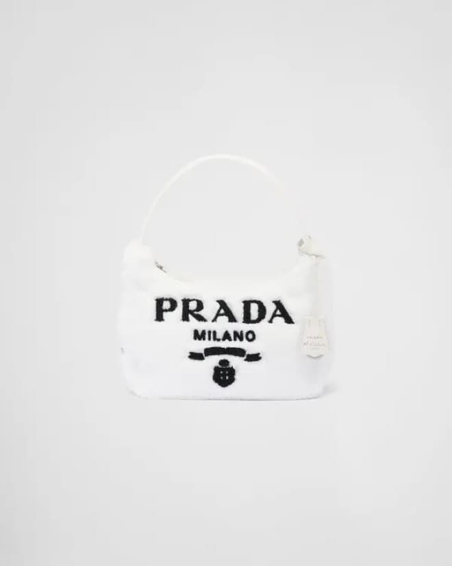 Prada Re-Edition White Terrycloth Bag - Image 2