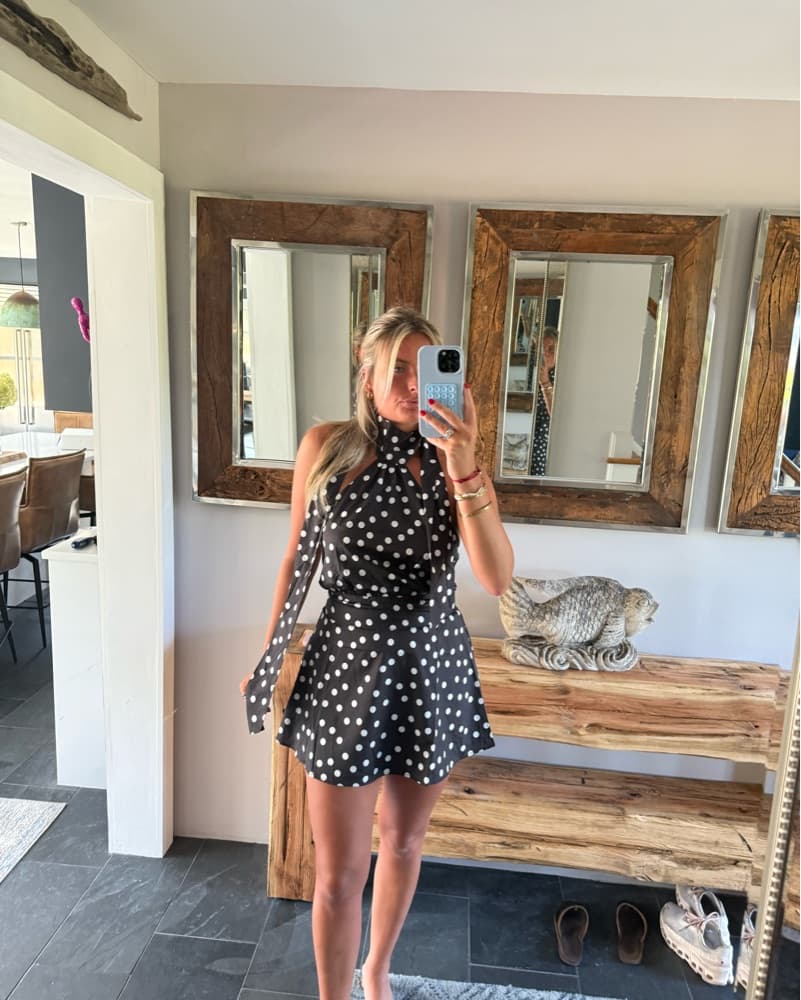 Revolve Polka Dot Dress - Image 1