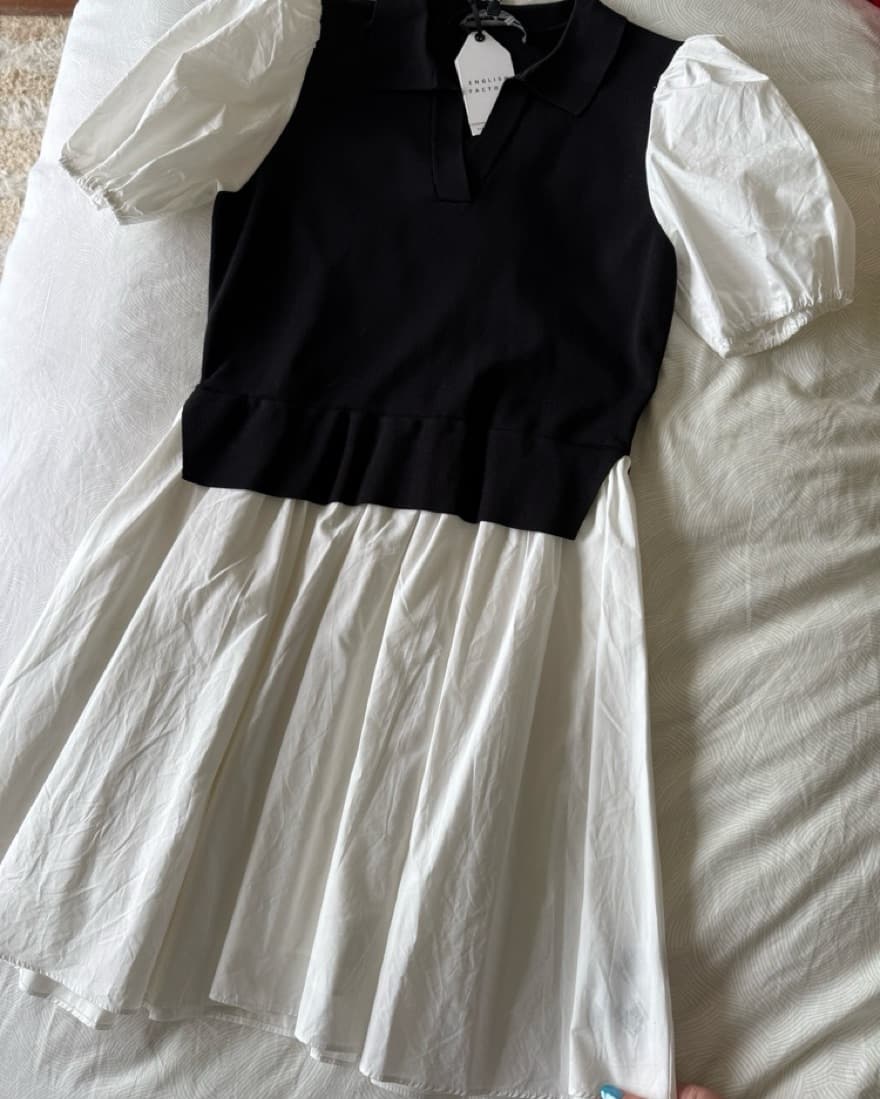 Cute Elegant Dress With Vest Attached - Image 4